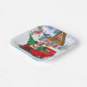 Assiettes En Carton Papillon Chien dans la livraison de Noël Camion Ne (Angulaire)