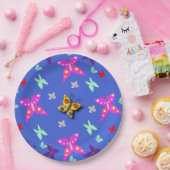 Assiettes En Carton Papillon coloré (Fête)