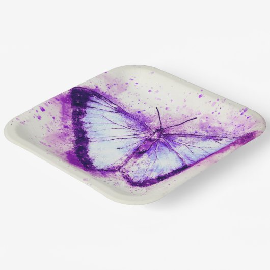Assiettes En Carton Papillon d'art (Angulaire)