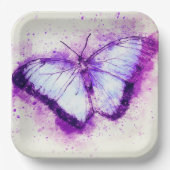 Assiettes En Carton Papillon d'art (Recto)