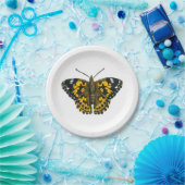 Assiettes En Carton Papillon de femme peint (Fête)