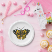 Assiettes En Carton Papillon de femme peint (Fête)