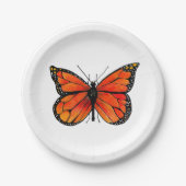 Assiettes En Carton Papillon de monarque des plaques à papier (Devant)