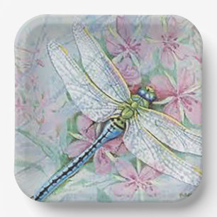 Assiettes En Carton « Papillon dragon blanc »