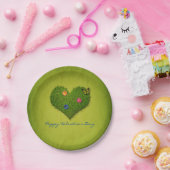 Assiettes En Carton Papillon en forme de coeur (Fête)