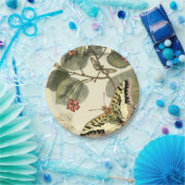 Assiettes En Carton Papillon et libellule à fleurs rouges (Fête)