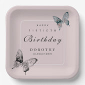 Assiettes En Carton Papillon moderne N'IMPORTE QUEL Jalon Adulte Anniv (Recto)