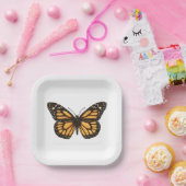 Assiettes En Carton Papillon monarque (Fête)