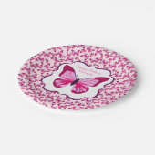 Assiettes En Carton Papillon Motif Plutôt rose violet (Angle)