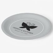 Assiettes En Carton Papillon noir (Angle)