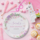 Assiettes En Carton Papillon rose violet enchanté (Fête)