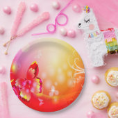 Assiettes En Carton Papillon rouge (Fête)