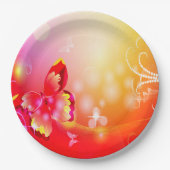 Assiettes En Carton Papillon rouge (Devant)
