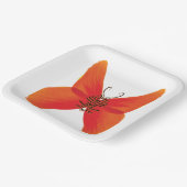 Assiettes En Carton Papillon rouge orange avec votre nom (Angulaire)