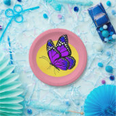 Assiettes En Carton Papillon & Soleil pour plaque papier (Fête)