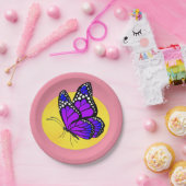 Assiettes En Carton Papillon & Soleil pour plaque papier (Fête)