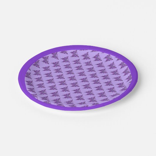Assiettes En Carton Papillon violet 31 Plaques en papier (Angle)