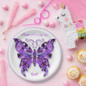 Assiettes En Carton Papillon violet 31 Plaques en papier (Fête)