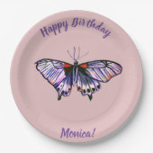 Assiettes En Carton Papillons (Devant)