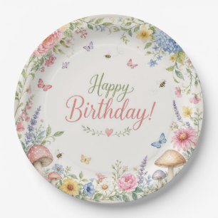 Assiettes En Carton Papillons aquarelle fantaisistes Fête de coccinell