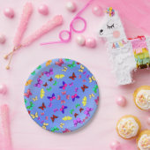 Assiettes En Carton Papillons bleus (Fête)