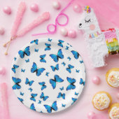 Assiettes En Carton Papillons bleus (Fête)