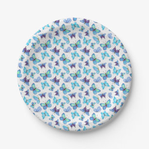 Assiettes En Carton Papillons colorés