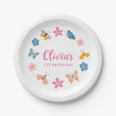 Assiettes En Carton Papillons colorés mignons Fête d'anniversaire