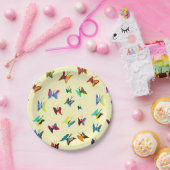 Assiettes En Carton Papillons couleur aquarelle (Fête)