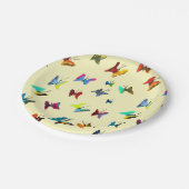 Assiettes En Carton Papillons couleur aquarelle (Angle)