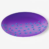 Assiettes En Carton Papillons Enchantés Plaque de papier violet (Angle)