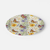 Assiettes En Carton Papillons et marguerites dans une prairie (Angle)