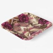 Assiettes En Carton Papillons Et Roses De Collage Décoratifs (Angulaire)