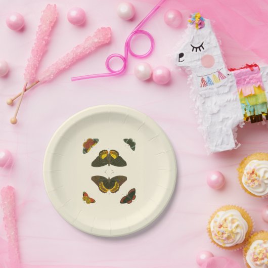 Assiettes En Carton Papillons lumineux par Pieter Cramer (Fête)