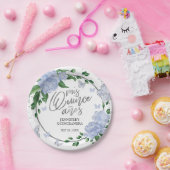 Assiettes En Carton Papillons Quinceanera Dusty Blue Gown (Fête)