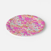 Assiettes En Carton Papillons, roses multiples et profondes (Angle)