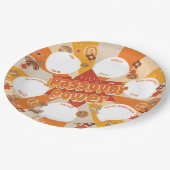 Assiettes En Carton Pâque Power-Retro (Angle)