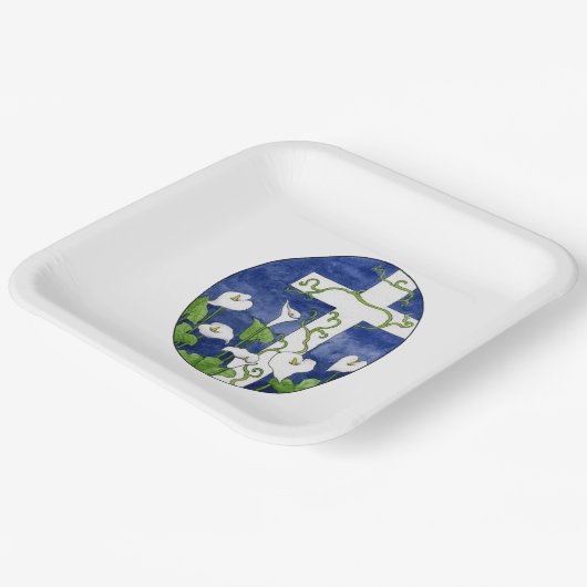 Assiettes En Carton Pâques Cross Fête (Angulaire)