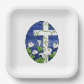 Assiettes En Carton Pâques Cross Fête (Recto)