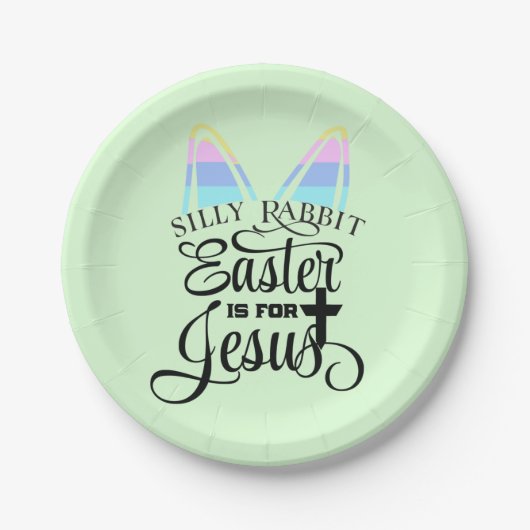 Assiettes En Carton Pâques est pour Jésus (Devant)