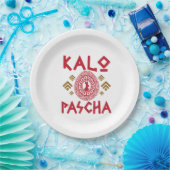 Assiettes En Carton Pâques grecques Kalo Pascha (Fête)