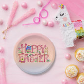 Assiettes En Carton Pâques Hoppy - Plaques en papier (Fête)