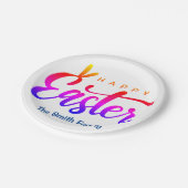 Assiettes En Carton Pâques joyeux Multicolor (Angle)