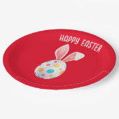 ASSIETTES EN CARTON "PÂQUES" OEUFS SPECKLED & BUNNY OARS PLAQUES DE PA (Angle)