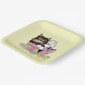 Assiettes En Carton Pâques Panier Tabby Kitten (Angulaire)