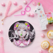 Assiettes En Carton Pâques/printemps Anime fille (Fête)