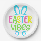 Assiettes En Carton Pâques Vibes Pastel (Devant)