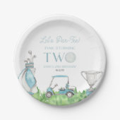 Assiettes En Carton Par-Tee Blue Golf 2e fête d'anniversaire (Devant)