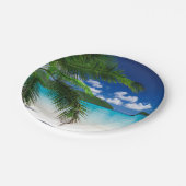Assiettes En Carton Paradis de plage classique des îles tropicales (Angle)