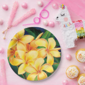 Assiettes En Carton Paradis tropical Plumeria Hawaiian (Fête)